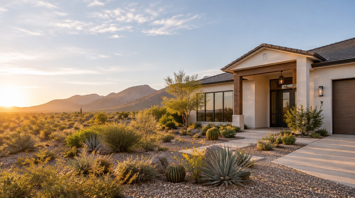 Original editorial image of an Arizona home with desert landscaping
